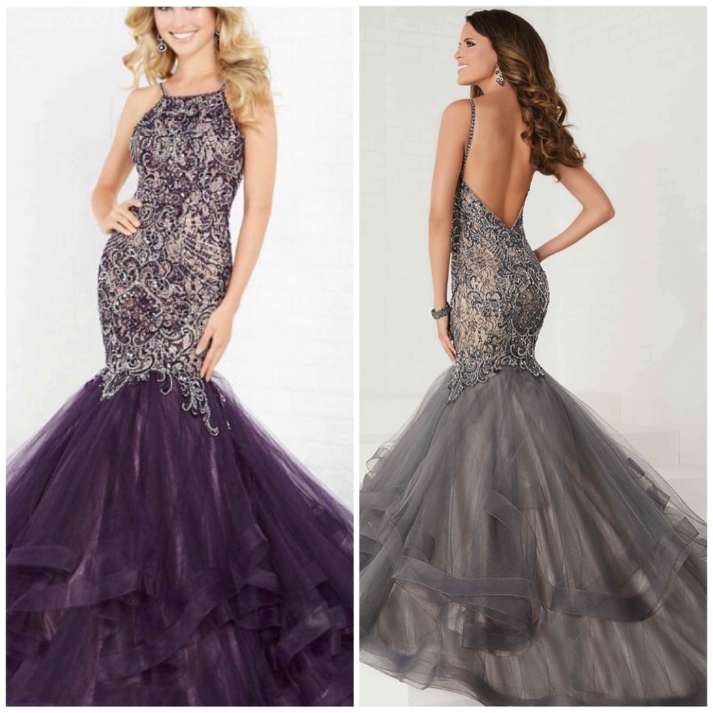 Plum purple mermaid dress